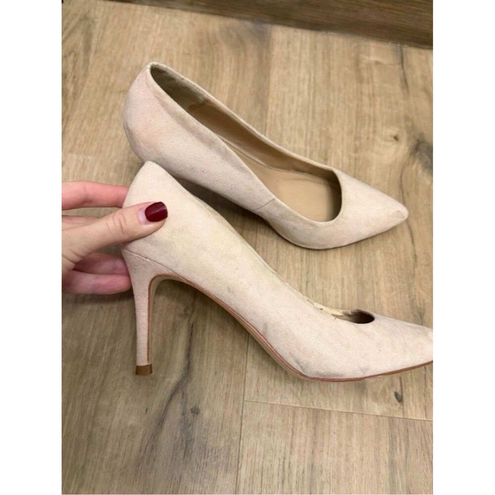 A New Day Elegant Suede Light Pink High Heels Sz 7.5